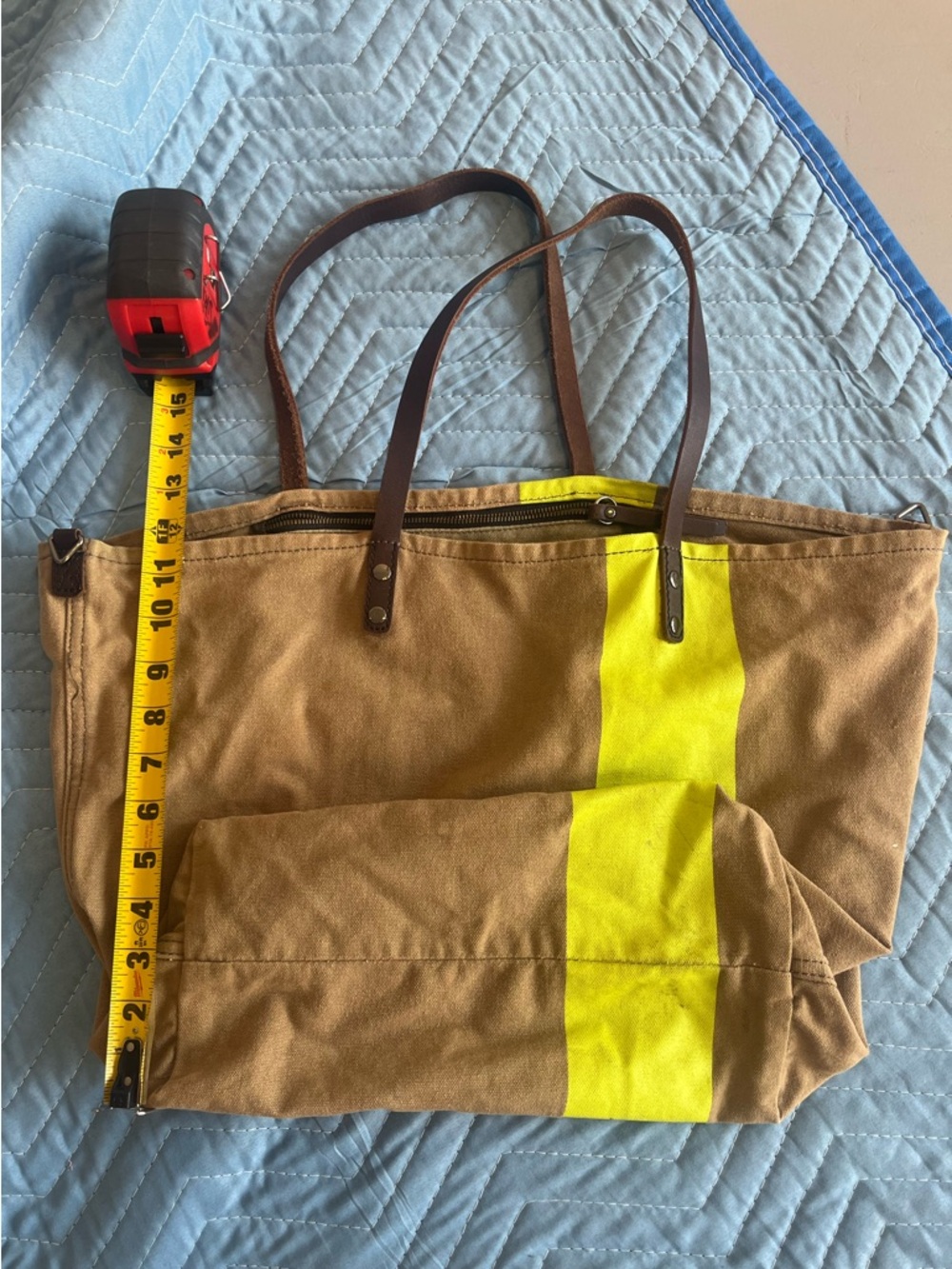 VINTAGE • J.Crew • canvas & leather tote bag • shopping • beach • every day • - Picture 2 of 4